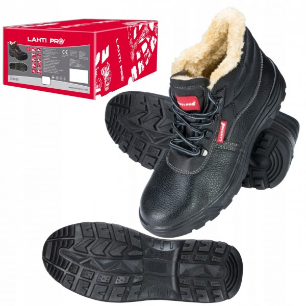 LAHTI PRO BUTY ROBOCZE ZIMOWE OCIEPLANE TRZEWIKI SKÓRA CZARNE S3 SRC R. 45 LAHTI PRO BUTY ROBOCZE ZIMOWE OCIEPLANE TRZEWIKI SKÓRA CZARNE S3 SRC R. 45