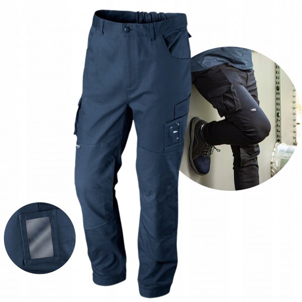 NEO SPODNIE ROBOCZE DO PASA GUMA NAVY PROFILED 81-224 XXXL/58 NEO SPODNIE ROBOCZE DO PASA GUMA NAVY PROFILED 81-224 XXXL/58