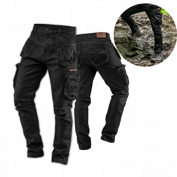 NEO SPODNIE ROBOCZE DŁUGIE JEANS DENIM CZARNE 3XL 5 KIESZENI 81-233-XXXL NEO SPODNIE ROBOCZE DŁUGIE JEANS DENIM CZARNE 3XL 5 KIESZENI 81-233-XXXL