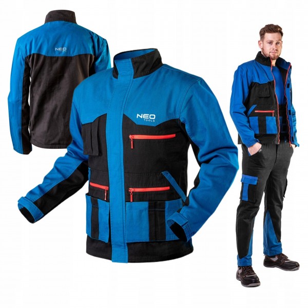 NEO BLUZA ROBOCZA KURTKA HD+ BAWEŁNIANA 81-215 CZARNO-NIEBIESKA M/50 NEO BLUZA ROBOCZA KURTKA HD+ BAWEŁNIANA 81-215 CZARNO-NIEBIESKA M/50