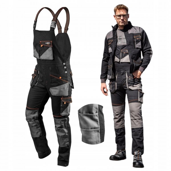 NEO SPODNIE OGRODNICZKI ROBOCZE HD SLIM NA SZELKACH OXFORD 81-248 L/52 NEO SPODNIE OGRODNICZKI ROBOCZE HD SLIM NA SZELKACH OXFORD 81-248 L/52