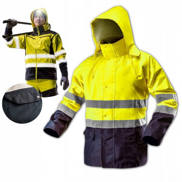NEO KURTKA ROBOCZA BLUZA OSTRZEGAWCZA WODOODPORNA 1000mm ŻÓŁTA 81-720XXL/56 NEO KURTKA ROBOCZA BLUZA OSTRZEGAWCZA WODOODPORNA 1000mm ŻÓŁTA 81-720XXL/56