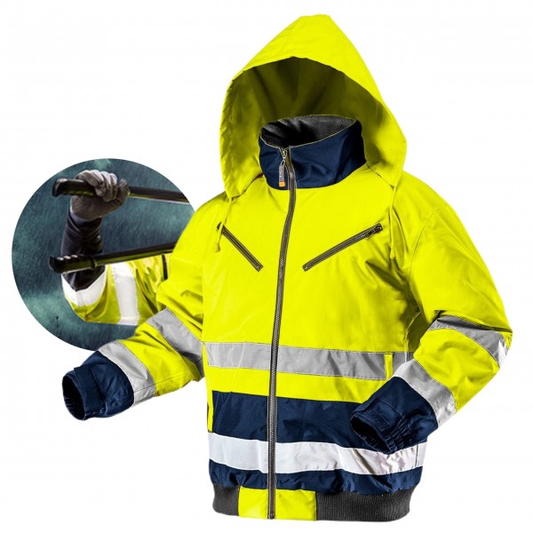 NEO KURTKA ROBOCZA BLUZA OCIEPLANA OSTRZEGAWCZA WODOODPORNA 81-710 XL/54 NEO KURTKA ROBOCZA BLUZA OCIEPLANA OSTRZEGAWCZA WODOODPORNA 81-710 XL/54