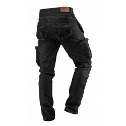 NEO SPODNIE ROBOCZE DŁUGIE JEANS DENIM CZARNE L 5 KIESZENI 81-233-L