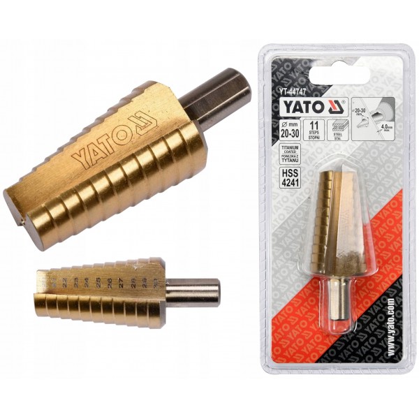 YT-44747 YATO WIERTŁO STOPNIOWE HSS STOŻKOWE TYTAN 20-30 mm