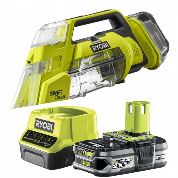 RYOBI RDC18-0 ODKURZACZ PIORĄCY 18V AKUMULATOROWY +2,5Ah ONE+ 18V 480 l/min RYOBI RDC18-0 ODKURZACZ PIORĄCY 18V AKUMULATOROWY +2,5Ah ONE+ 18V 480 l/min