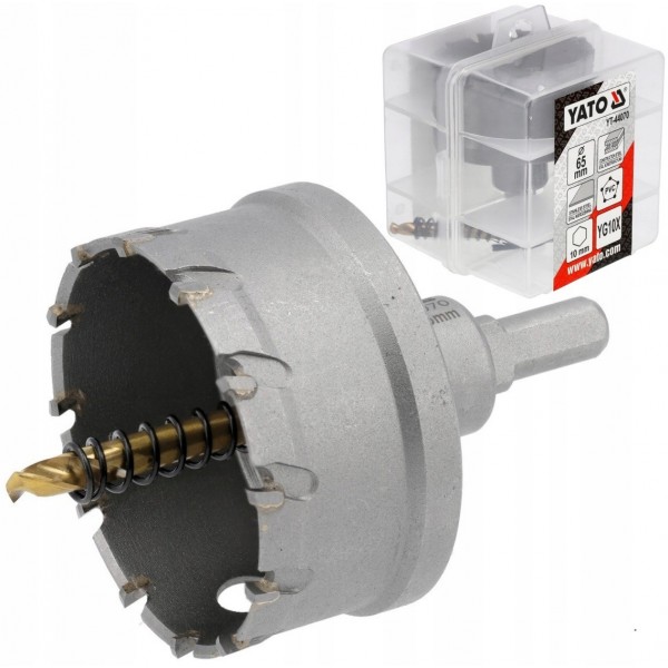 OTWORNICA DO METALU 65 MM Z WĘGLIKIEM SPIEKANYM YG10X KORONKA TCT YATO