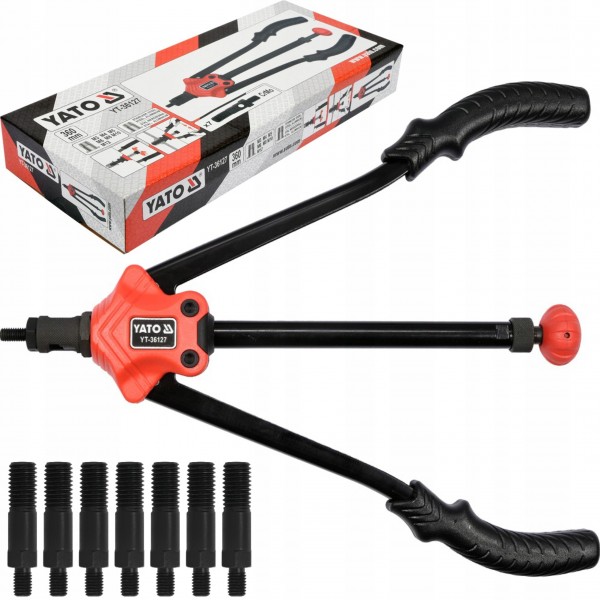 YATO NITOWNICA RĘCZNA DO NITONAKRĘTEK M3-M12 360 mm YATO YT-36127 YATO NITOWNICA RĘCZNA DO NITONAKRĘTEK M3-M12 360 mm YATO YT-36127