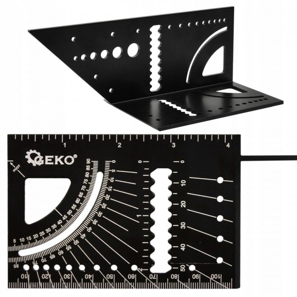 GEKO KĄTOWNIK STOLARSKI JAPOŃSKI TRÓJWYMIAROWY ALUMINIOWY SZABLON G29072 GEKO KĄTOWNIK STOLARSKI JAPOŃSKI TRÓJWYMIAROWY ALUMINIOWY SZABLON G29072