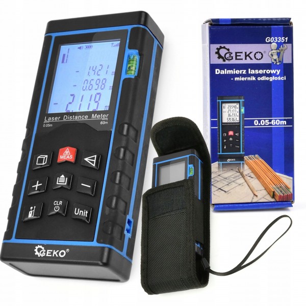 DALMIERZ LASEROWY CYFROWY MIERNIK ODLEGŁOŚCI 60M MIARA DOKŁADNOŚĆ 1,5MM DALMIERZ LASEROWY CYFROWY MIERNIK ODLEGŁOŚCI 60M MIARA DOKŁADNOŚĆ 1,5MM