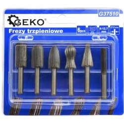KOMPLET ZESTAW FREZY TRZPIENIOWE DO METALU PILNIKI 6-12,7MM HSS 6EL G37510
