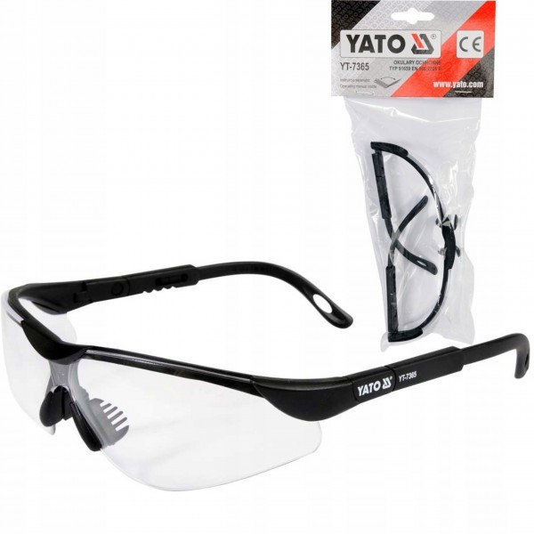YATO OKULARY OCHRONNE BHP BEZBARWNE YT-7365 YATO OKULARY OCHRONNE BHP BEZBARWNE YT-7365