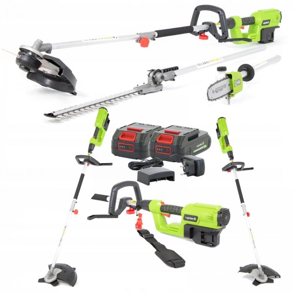 KOSA PILARKA NOŻYCE PIŁA AKUMULATOROWA 40V 4w1 AK22MULTI 2x20V 4GARDEN +2Ah KOSA PILARKA NOŻYCE PIŁA AKUMULATOROWA 40V 4w1 AK22MULTI 2x20V 4GARDEN +2Ah