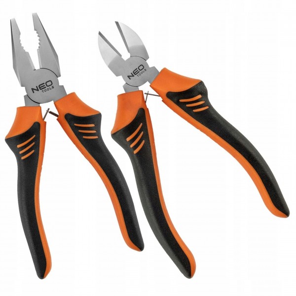 NEO TOOLS ZESTAW KOMBINERKI SZCZYPCE 180MM ZESTAW TNĄCE BOCZNE UNIWERSALNE