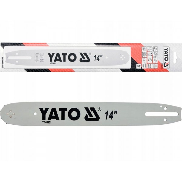 YATO PROWADNICA ŁAŃCUCHA DO PILAREK 14" 3/8" 0,05" 52 P STAL Mn65 YT-84931 YATO PROWADNICA ŁAŃCUCHA DO PILAREK 14" 3/8" 0,05" 52 P STAL Mn65 YT-84931