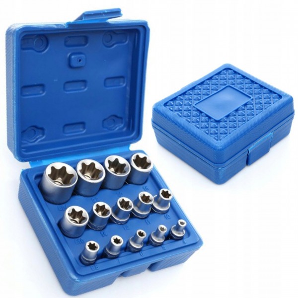 ZESTAW KLUCZY KLUCZE NASADOWE TORX E4-E24 NASADKI TORX WALIZKA 14EL KD10335 ZESTAW KLUCZY KLUCZE NASADOWE TORX E4-E24 NASADKI TORX WALIZKA 14EL KD10335