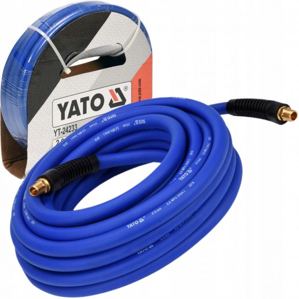 YATO WĄŻ PRZEWÓD PNEUMATYCZNY HYBRYDOWY 10m 1/4'' fi 8.0mm ZAKUTY YT-24233 YATO WĄŻ PRZEWÓD PNEUMATYCZNY HYBRYDOWY 10m 1/4'' fi 8.0mm ZAKUTY YT-24233