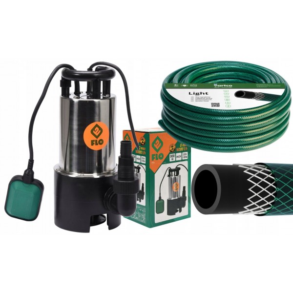 POMPA WODY BRUDNEJ CZYSTEJ ZANURZENIOWA 900W INOX + PŁYWAK +WĄŻ PCV 1" 10M POMPA WODY BRUDNEJ CZYSTEJ ZANURZENIOWA 900W INOX + PŁYWAK +WĄŻ PCV 1" 10M