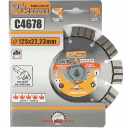 C4678 RICHMANN TARCZA DIAMENTOW DO BETONU ZBROJONEGO CEGŁY DACHÓWKI 125 MM