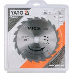 YATO TARCZA WIDIOWA DO DREWNA 210x30mm 20 ZĘBÓW YT-60665 PIŁA TARCZOWA