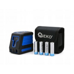 GEKO LASER KRZYŻOWY SAMOPOZIOMUJĄCY CZERWONY 25m ETUI G03303 STATYW PODPORA