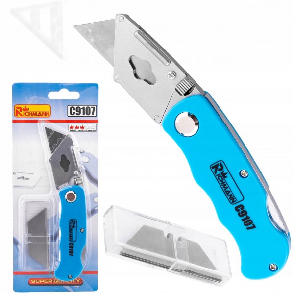 RICHMANN UNIWERSALNY MOCNY NOŻYK 150mm NA OSTRZA TRAPEZOWE + 5 OSTRZY C9107 RICHMANN UNIWERSALNY MOCNY NOŻYK 150mm NA OSTRZA TRAPEZOWE + 5 OSTRZY C9107