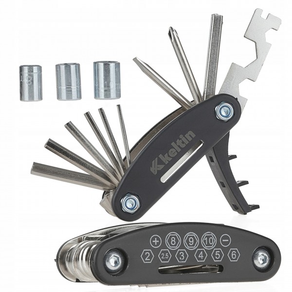 ZESTAW WZMOCNIONYCH NIKLOWANYCH KLUCZY ROWEROWYCH MULTITOOL 16W1 KELTIN ZESTAW WZMOCNIONYCH NIKLOWANYCH KLUCZY ROWEROWYCH MULTITOOL 16W1 KELTIN