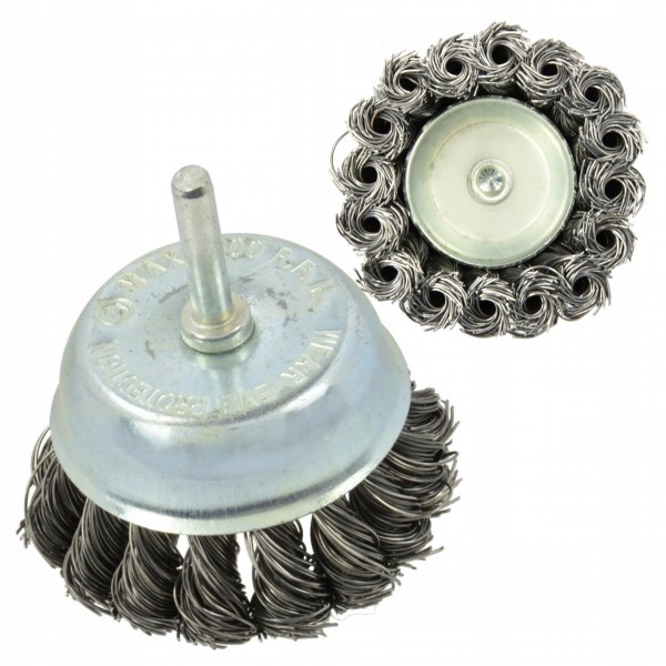 GEKO SZCZOTKA PLECIONA DRUCIANA CZOŁOWA 75mm NA WIERTARKĘ TRZPIEŃ M6 G00625 GEKO SZCZOTKA PLECIONA DRUCIANA CZOŁOWA 75mm NA WIERTARKĘ TRZPIEŃ M6 G00625