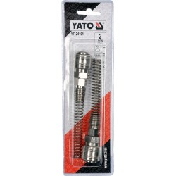 YATO SZYBKOZŁĄCZE F ZE SPRĘŻYNĄ NA WĄŻ 6X10mm 2 SZTUKI KOMPLET YT-24101