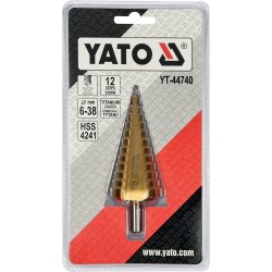 YATO WIERTŁO WIELOSTOPNIOWE HSS STOŻKOWE 6 - 38 MM AZOTEK TYTANU YT-44740