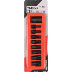 YATO ZESTAW UDAROWYCH KLUCZY TRZPIENIOWYCH SPLINE 1/2 FOSFATOWANE YT-10663