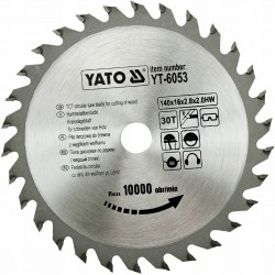 YATO TARCZA TNĄCA WIDIOWA DO DREWNA TCT 140 X 16 MM 30Z YT-6053