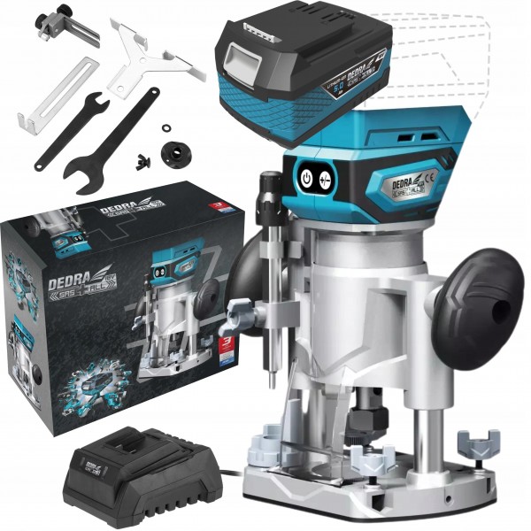 DEDRA FREZARKA GÓRNOWRZECIONOWA BEZSZCZOTKOWA 18V 28000RPM UCHWYT 6-8mm 5Ah
