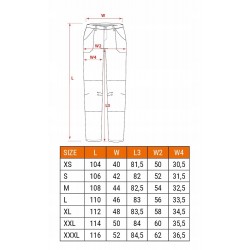 NEO SPODNIE ROBOCZE PREMIUM 4 WAY STRETCH ODBLASKI WZMACNIANE 81-290 L/52