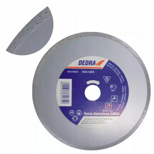 DEDRA TARCZA DIAMENTOWA DO CIĘCIA GLAZURY GRESU 150x25,4MM DEDRA H1133E