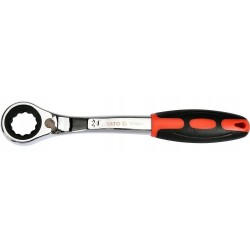 YATO KLUCZ OCZKOWY 24MM Z GRZECHOTKĄ GRZECHOTKA ODGIĘTY CrV 72ZĘBY YT-02385
