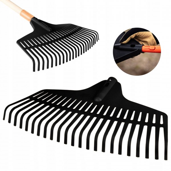 VERTO GRABIE OGRODOWE LIŚCI SIANA CZARNE 460MM PAZURKI BEZ TRZONKA 15G086 VERTO GRABIE OGRODOWE LIŚCI SIANA CZARNE 460MM PAZURKI BEZ TRZONKA 15G086