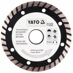 YATO TARCZA DIAMENTOWA, SEGMENTOWA TURBO DO BETONU KOSTKI 115 MM YT-6022