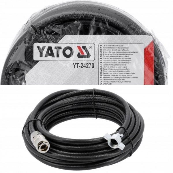 YATO WĄŻ PNEUMATYCZNY 6X10MM 8M 10BAR DO KOMPRESORA SZYBKOZŁĄCZKA YT-24270 YATO WĄŻ PNEUMATYCZNY 6X10MM 8M 10BAR DO KOMPRESORA SZYBKOZŁĄCZKA YT-24270