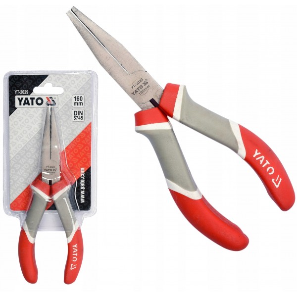 YATO SZCZYPCE KOMBINERKI PŁASKIE CZUBKI 160 MM ZE STALI WĘGLOWEJ YT-2029 YATO SZCZYPCE KOMBINERKI PŁASKIE CZUBKI 160 MM ZE STALI WĘGLOWEJ YT-2029
