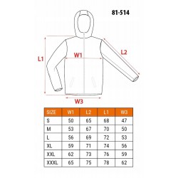NEO SOFTSCHELL BLUZA MĘSKA ROZPINANA Z KAPTUREM DRESOWA SZARA COMFORT L/52