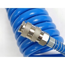 WĄŻ PRZEWÓD SPIRALNY PNEUMATYCZNY 10M DO KOMPRESOR PE 5x8mm NIEBIESKI