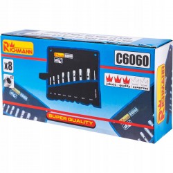 RICHMANN ZESTAW DWUSTRONNE KLUCZE RURKOWE 6-22MM 8 ELEMENTÓW PŁACHTA C6060