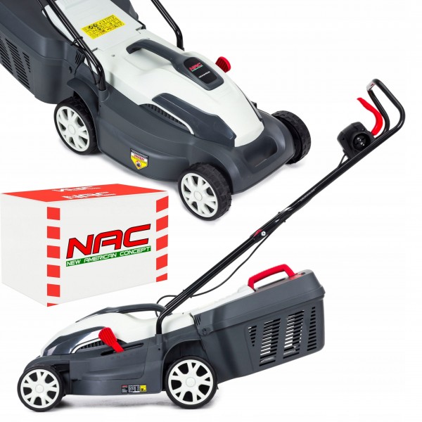 NAC KOSIARKA ELEKTRYCZNA 1400 W 34 CM KOSZ 35 L ZABEZPIECZENIE TERMICZNE NAC KOSIARKA ELEKTRYCZNA 1400 W 34 CM KOSZ 35 L ZABEZPIECZENIE TERMICZNE