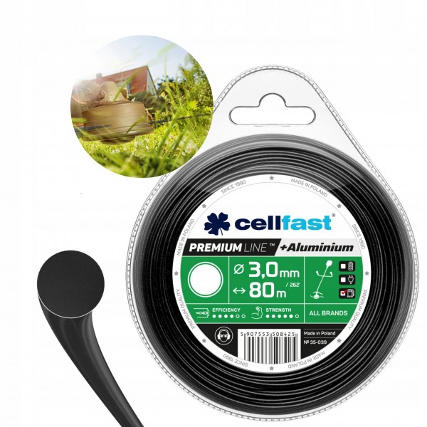 CELLFAST 35-039 ŻYŁKA TNĄCA PREMIUM OKRĄGŁA 3MM80M