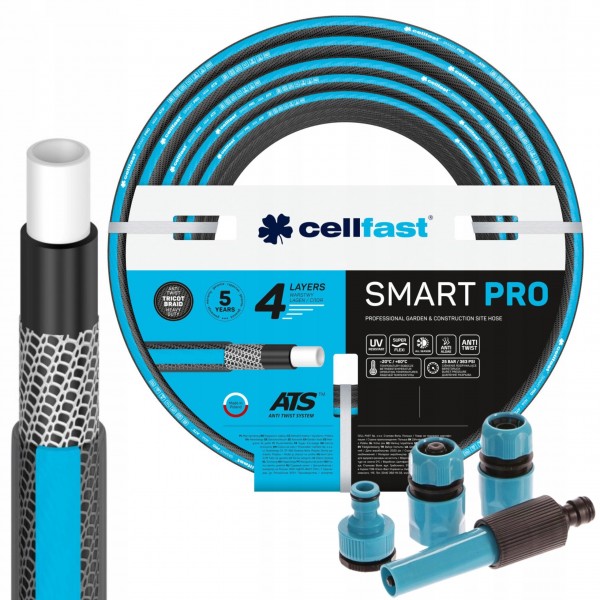 CELLFAST WĄŻ OGRODOWY NIE SKRĘCAJĄCY SIĘ SMART 4-WARSTWY 3/4" 20m +ZRASZACZ CELLFAST WĄŻ OGRODOWY NIE SKRĘCAJĄCY SIĘ SMART 4-WARSTWY 3/4" 20m +ZRASZACZ