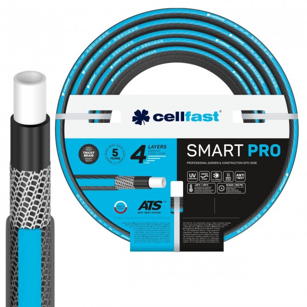 CELLFAST WĄŻ OGRODOWY SMART PRO ATS 4-WARSTWY 1/2" 20m 13-400 POLSKI