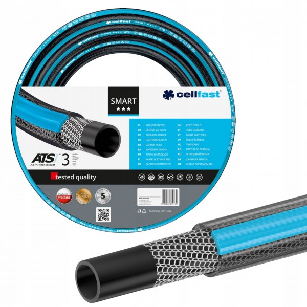 CELLFAST WĄŻ OGRODOWY SMART ATSV 3-WARSTWOWY 3/4" 25m 13-120 POLSKI CELLFAST WĄŻ OGRODOWY SMART ATSV 3-WARSTWOWY 3/4" 25m 13-120 POLSKI