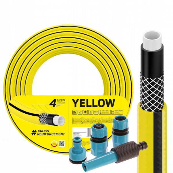 CELLFAST WĄŻ OGRODOWY 4-WARSTWOWY 20 BAR 3/4'' 50M + ZŁĄCZKI PRODUKT POLSKI CELLFAST WĄŻ OGRODOWY 4-WARSTWOWY 20 BAR 3/4'' 50M + ZŁĄCZKI PRODUKT POLSKI