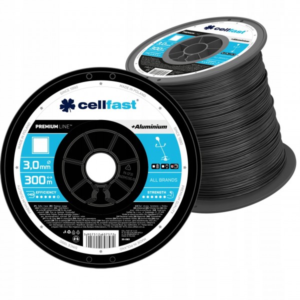 CELLFAST ŻYŁKA TNĄCA DO KOSY PODKASZARKI SZPULA KWADRATOWA 3MM 300M 35-083